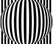 Coloriage et dessins gratuit Sph&egrave;re en Illusions d'optique à imprimer