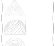 Coloriage Trois mod&egrave;le d'Illusion d'optique &agrave; apprendre