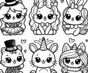 Coloriage Animaux kawaii Disney