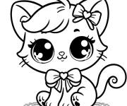 Coloriage B&eacute;b&eacute; chat kawaii Tsum Tsum