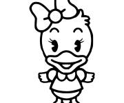 Coloriage B&eacute;b&eacute; Daisy Duck en couleurs