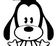 Coloriage B&eacute;b&eacute; Dingo personnage de Disney