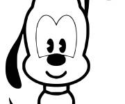 Coloriage B&eacute;b&eacute; Pluto Kawaii