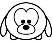 Coloriage B&eacute;b&eacute; Pluto Tsum Tsum kawaii disney