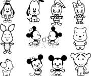 Coloriage B&eacute;b&eacute;s personnages de Disney kawaii en ligne
