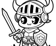 Coloriage Chevalier Disney Kawaii