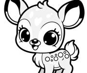 Coloriage Faon Disney Kawaii