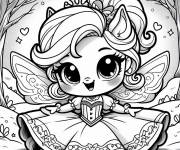 Coloriage F&eacute;e kawaii chibi de l'univers Disney