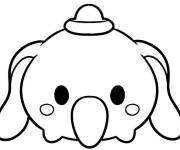 Coloriage Kawaii Dumbo Tsum Tsum
