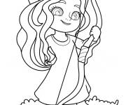 Coloriage Kawaii Merida mignonne de Disney