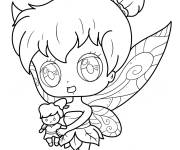 Coloriage La F&eacute;e Clochette et le jouet Peter Pan Kawaii Disney