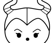 Coloriage et dessins gratuit Mal&eacute;ficient Tsum Tsum kawaii à imprimer
