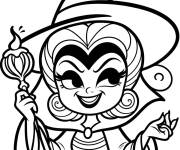 Coloriage M&eacute;chante Disney kawaii
