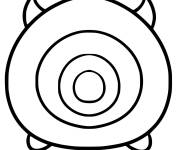 Coloriage Mike Wazowski Kawaii Disney