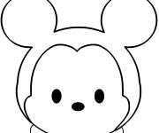 Coloriage et dessins gratuit Modele Mickey Mouse Kawaii Disney à imprimer