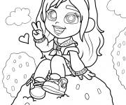 Coloriage Mulan moderne de Disney Kawaii