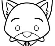 Coloriage Nick Wild kawaii Disney