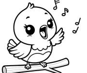 Coloriage Oiseau Kawaii de Disney