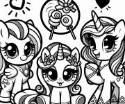Coloriage Personnages cartoon Disney kawaii