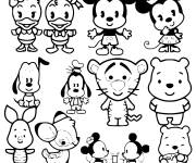 Coloriage Personnages mignonnes de Disney Kawaii