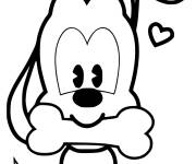 Coloriage Pluto Kawaii Disney