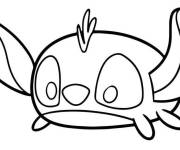 Coloriage et dessins gratuit Stitch Tsum Tsum kawaii de dessin anim&eacute; à imprimer