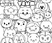 Coloriage Tsum Tsum Disney Kawaii