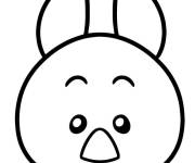 Coloriage Visage Piglet kawaii Disney