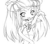 Coloriage Chibi Fille Disney Kawaii