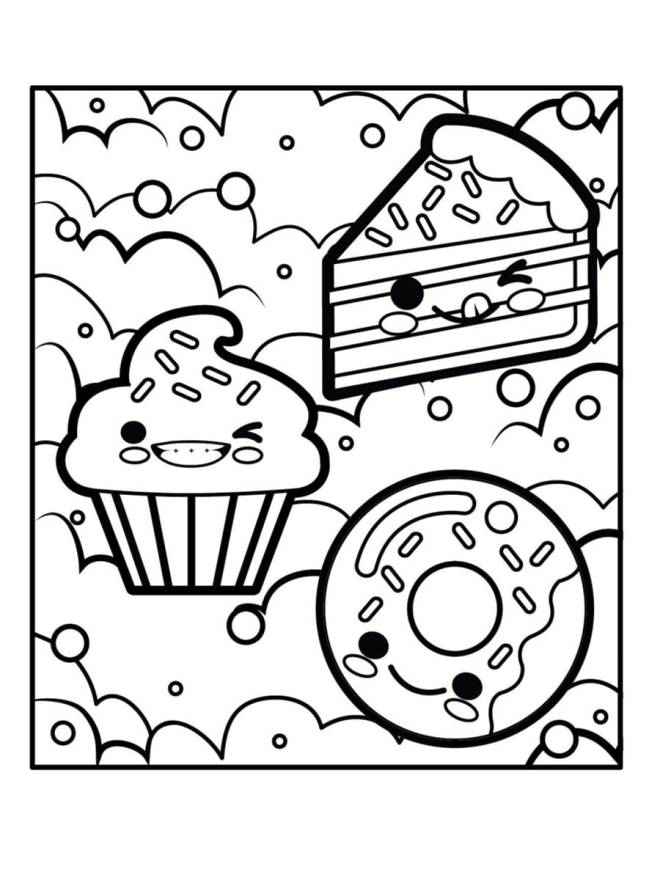 Coloriage et dessins gratuits De Manger Kawaii à imprimer