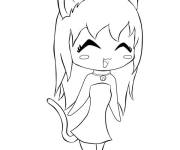 Coloriage Elfe Kawaii