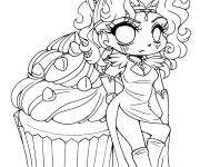 Coloriage Fille Princesse Manga Kawaii
