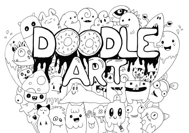 Coloriage et dessins gratuits Glace Doodle Art Kawaii  à imprimer
