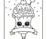 Coloriage Glace Kawaii avec des yeux