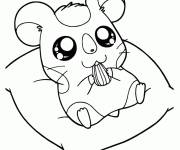 Coloriage Hamster Kawaii