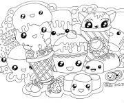 Coloriage Kawaii Bonbons