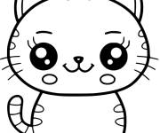 Coloriage Kawaii Chaton