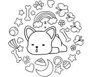 Coloriage Kawaii Chien