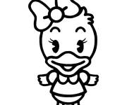 Coloriage Kawaii Daisy Duck