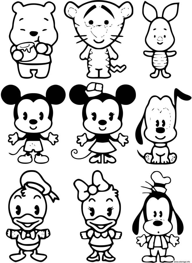 Coloriage et dessins gratuits Kawaii Disney à imprimer