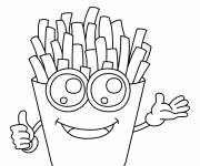 Coloriage Kawaii Frites