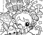 Coloriage Kawaii Sucrerie
