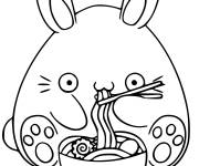 Coloriage et dessins gratuit Lapin Kawaii  à imprimer