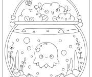 Coloriage Petits Animaux Marins Kawaii