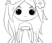 Coloriage Princesse Kawaii