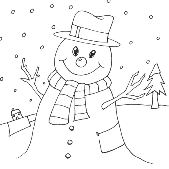 Coloriage La Neige Hiver dessin gratuit à imprimer