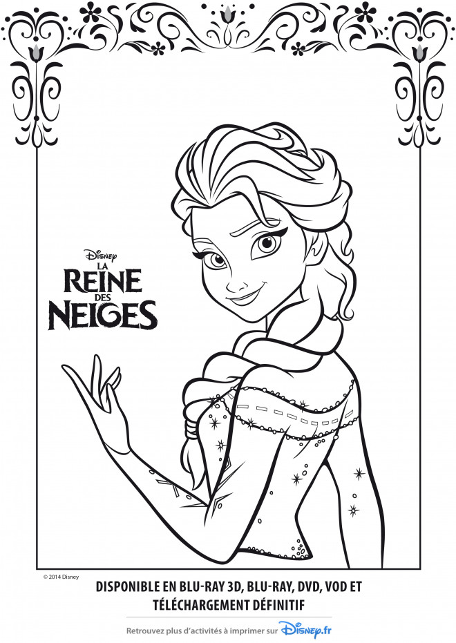 Coloriage et dessins gratuits Affiche de Elsa La Reine de Neiges à imprimer