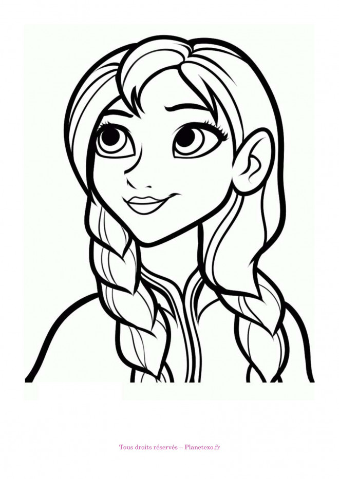 Coloriage Anna La Soeur De Elsa Dessin Gratuit à Imprimer