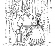 Coloriage Fantastique Reine des Neiges et ses amis