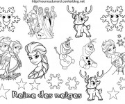 Coloriage et dessins gratuit La Reine des Neiges dessin animé à imprimer